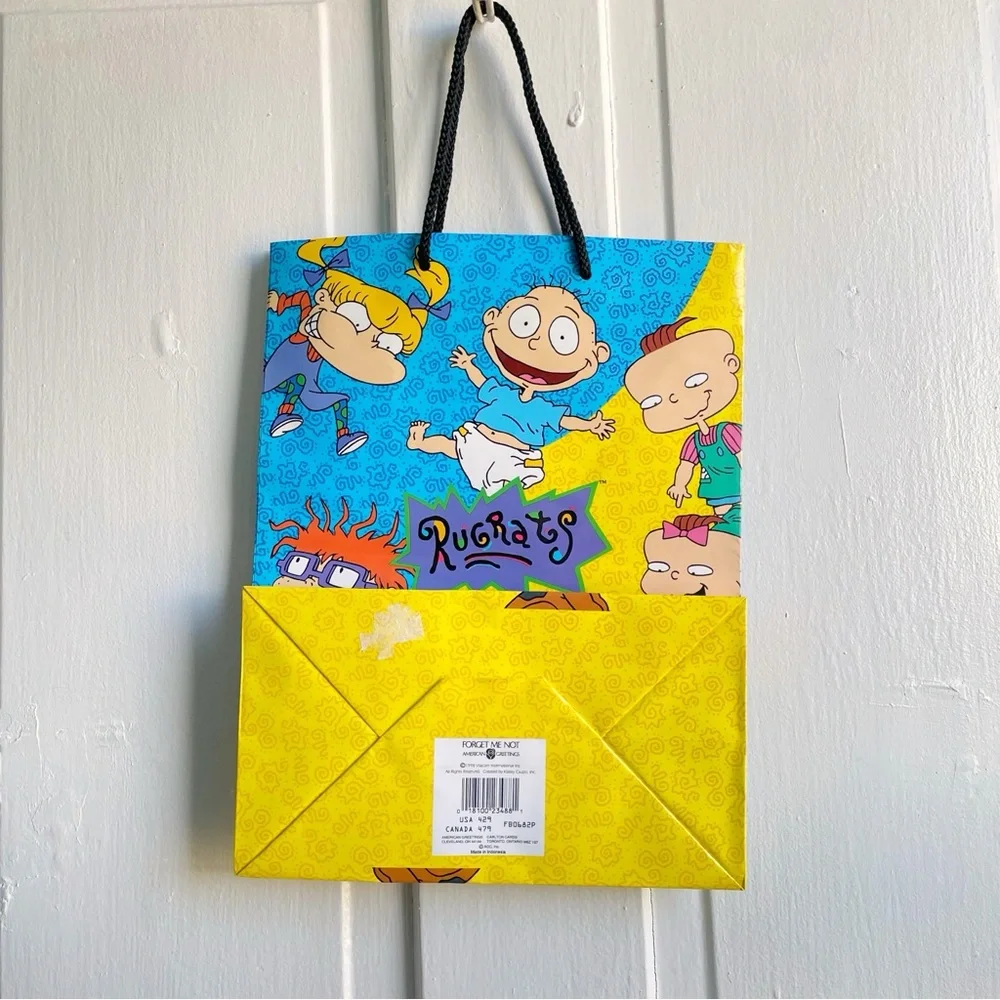 Vintage 90s 1998 Rugrats Nickelodeon Cartoon Gift Bag